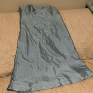 Mint green, silk dupioni Ann Taylor strapless dress.